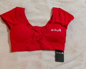 Fit Booty Seamless Line - Capped Crop, Red